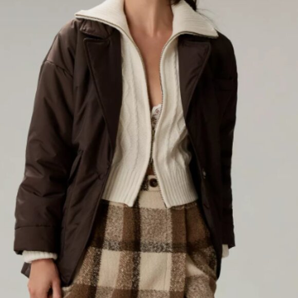 Maeve Jackets & Blazers - Maeve Padded Cocoon Blazer XXS